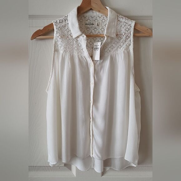 Abercrombie Kids Blouse Girls Without Sleeves Size XL - Picture 1 of 12